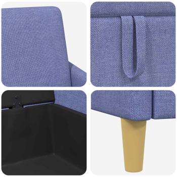 Sofa mit Stauraum Jeans blau 152 x 78 x 87 cm Polyester