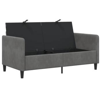 Sofa mit Stauraum Dunkelgrau 152 x 78 x 87 cm Polyester