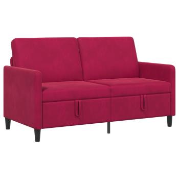 Sofa mit Stauraum 2-Sitzer Weinrot 152 x 78 x 87 cm Polyester