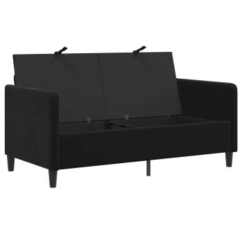 Sofa mit Stauraum Schwarz 152 x 78 x 87 cm Polyester