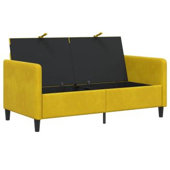 Sofa mit Stauraum Gelb 152 x 78 x 87 cm Polyester