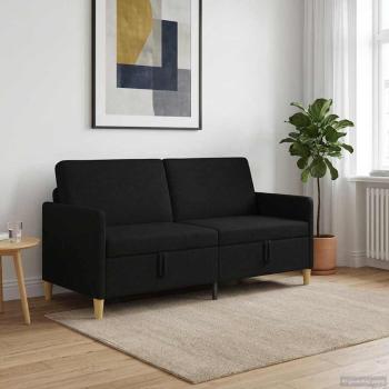 ARDEBO.de - Sofa mit Stauraum Schwarz 172 x 78 x 87 cm Polyester