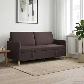 ARDEBO.de - Sofa mit Stauraum Dunkelbraun 172 x 78 x 87 cm Polyester