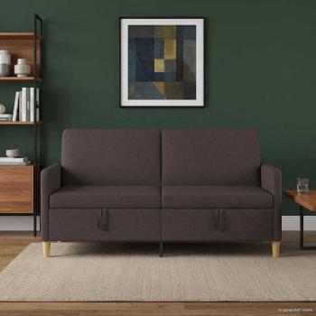 Sofa mit Stauraum Dunkelbraun 172 x 78 x 87 cm Polyester