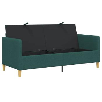 Sofa mit Stauraum Dunkelgrün 172 x 78 x 87 cm Polyester