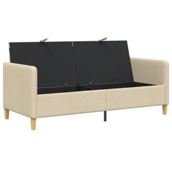Sofa mit Stauraum Creme 172 x 78 x 87 cm Polyester