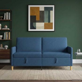 Sofa mit Stauraum Blau 172 x 78 x 87 cm Polyester