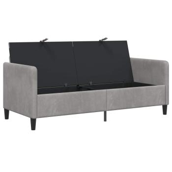 Sofa mit Stauraum Hellgrau 172 x 78 x 87 cm Polyester