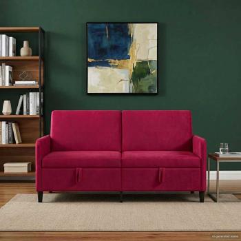 Sofa mit Stauraum Weinrot 172 x 78 x 87 cm Polyester