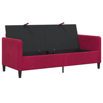Sofa mit Stauraum Weinrot 172 x 78 x 87 cm Polyester