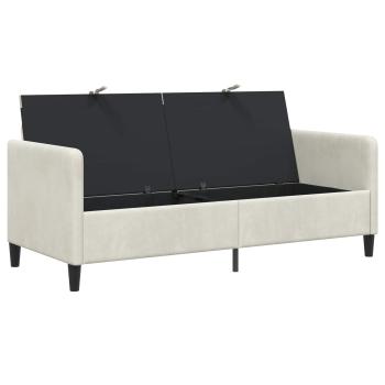 Sofa mit Stauraum Creme 172 x 78 x 87 cm Polyester