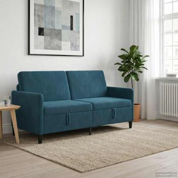Sofa mit Stauraum Blau 172 x 78 x 87 cm Polyester