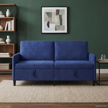 Sofa mit Stauraum Polizeiblau 172 x 78 x 87 cm Polyester