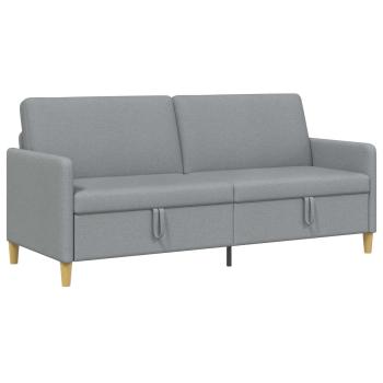 Sofa mit Stauraum Hellgrau 192 x 78 x 87 cm Polyester