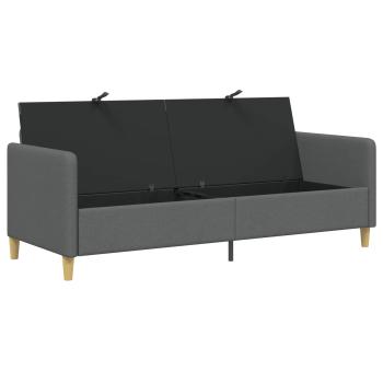 Sofa mit Stauraum Dunkelgrau 192 x 78 x 87 cm Polyester