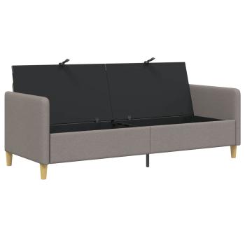 Sofa mit Stauraum Taupe 192 x 78 x 87 cm Polyester