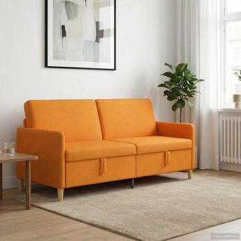 ARDEBO.de - Sofa mit Stauraum Dunkelgelb 192 x 78 x 87 cm Polyester