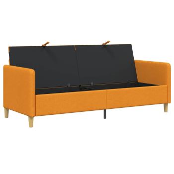 Sofa mit Stauraum Dunkelgelb 192 x 78 x 87 cm Polyester