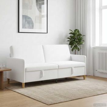 ARDEBO.de - Sofa mit Stauraum Weiß 192 x 78 x 87 cm Polyester