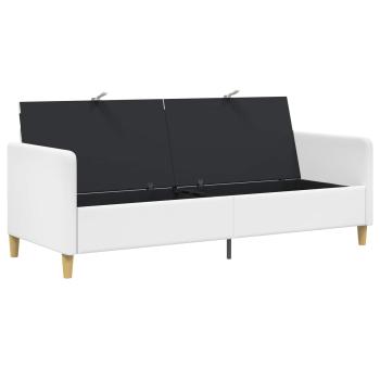 Sofa mit Stauraum Weiß 192 x 78 x 87 cm Polyester