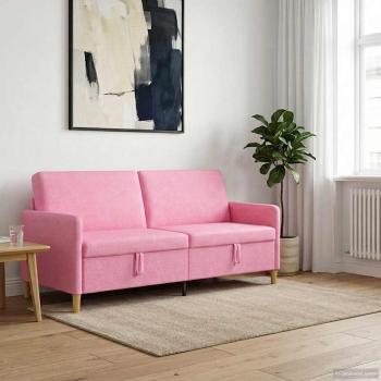 Sofa mit Stauraum Rosa 192 x 78 x 87 cm Polyester