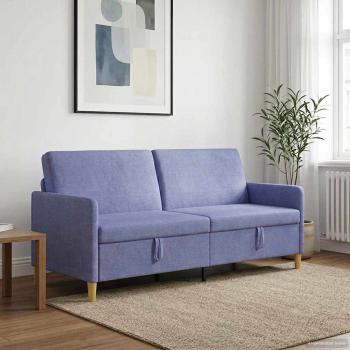 ARDEBO.de - Sofa mit Stauraum Jeans blau 192 x 78 x 87 cm Polyester