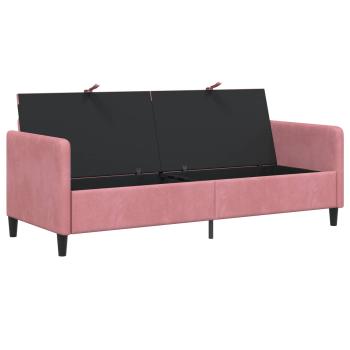 Sofa mit Stauraum Rosa 192 x 78 x 87 cm Polyester