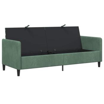 Sofa mit Stauraum Meergrün 192 x 78 x 87 cm Polyester