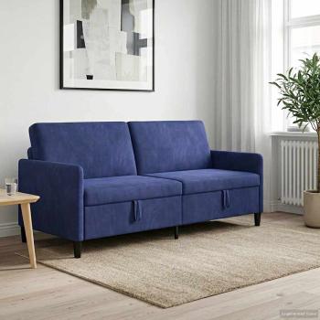 Sofa mit Stauraum Polizeiblau 192 x 78 x 87 cm Polyester