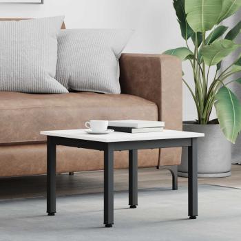 ARDEBO.de - Couchtisch Weiß 50 x 50 x 36 cm Massives Kiefernholz