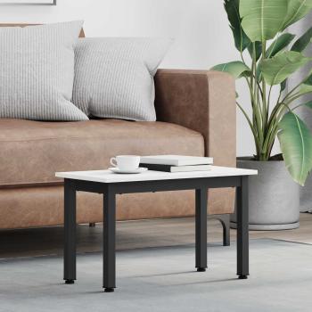 ARDEBO.de - Couchtisch Weiß 60 x 30 x 36 cm Massives Kiefernholz