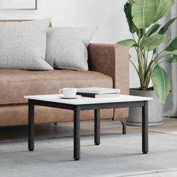 ARDEBO.de - Couchtisch Weiß 60 x 60 x 36 cm Massives Kiefernholz