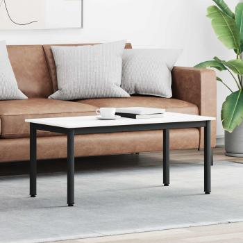ARDEBO.de - Couchtisch Weiß 100 x 50 x 45 cm Massives Kiefernholz