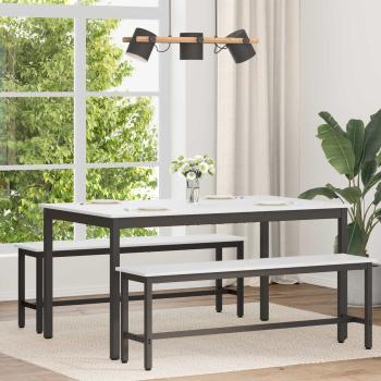 ARDEBO.de - Esstisch Weiß 150 x 90 x 75 cm Massives Kiefernholz
