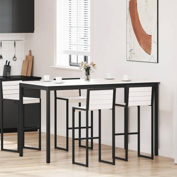 ARDEBO.de - Bartisch Weiß 180 x 90 x 105 cm Massives Kiefernholz