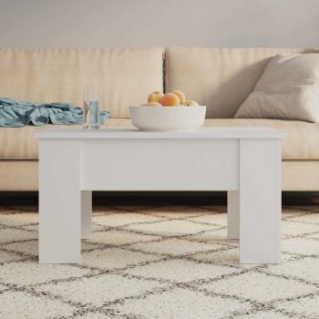 ARDEBO.de - Couchtisch Weiß 79x49x41 cm Holzwerkstoff
