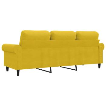 3-Sitzer-Sofa Gelb 180 cm Samt