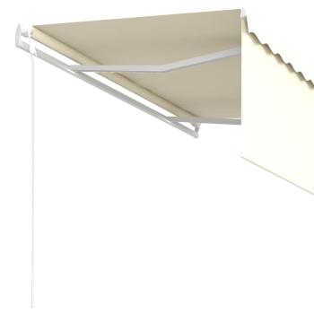 Markise Automatisch Einziehbar mit Volant 3,5x2,5 m Creme