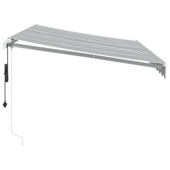 Markise Automatisch Anthrazit & Weiß 350x250 cm