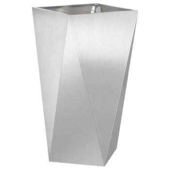 Pflanzkübel 2 Stk. Silber 40 x 40 x 75 cm Edelstahl