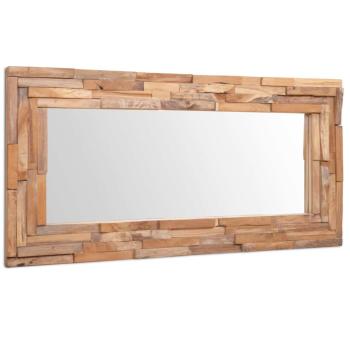 ARDEBO.de - Dekorativer Spiegel Teak 120 x 60 cm Rechteckig
