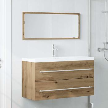 ARDEBO.de - 2-tlg. Badmöbel-Set Artisan-Eiche Holzwerkstoff