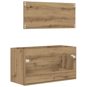 2-tlg. Badmöbel-Set Artisan-Eiche Holzwerkstoff