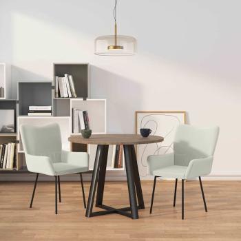 ARDEBO.de - Esszimmerstühle 2 Stk. Creme Samt