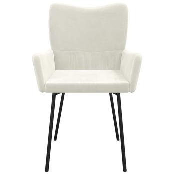Esszimmerstühle 2 Stk. Creme Samt
