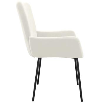 Esszimmerstühle 2 Stk. Creme Samt