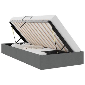 Aufbewahrungsbett Dunkelgrau 100 x 203 cm Stoff