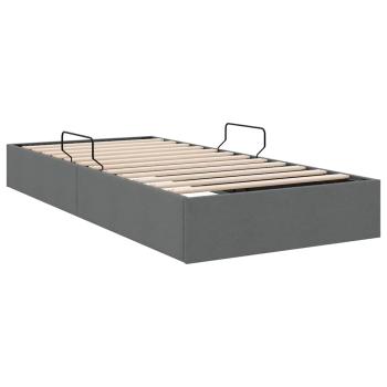 Aufbewahrungsbett Dunkelgrau 100 x 203 cm Stoff