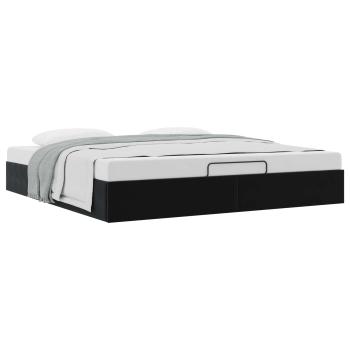 Ottoman Bettgestell Schwarz King Size Samt