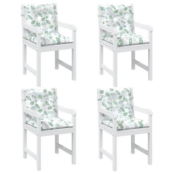 Outdoor-Kissen 4 stk. Feines Blattmuster 100 x 50 x 7 cm